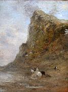 Eugene Fromentin Moroccan Horsemen at the Foot of the Chiffra Cliffs Spain oil painting artist